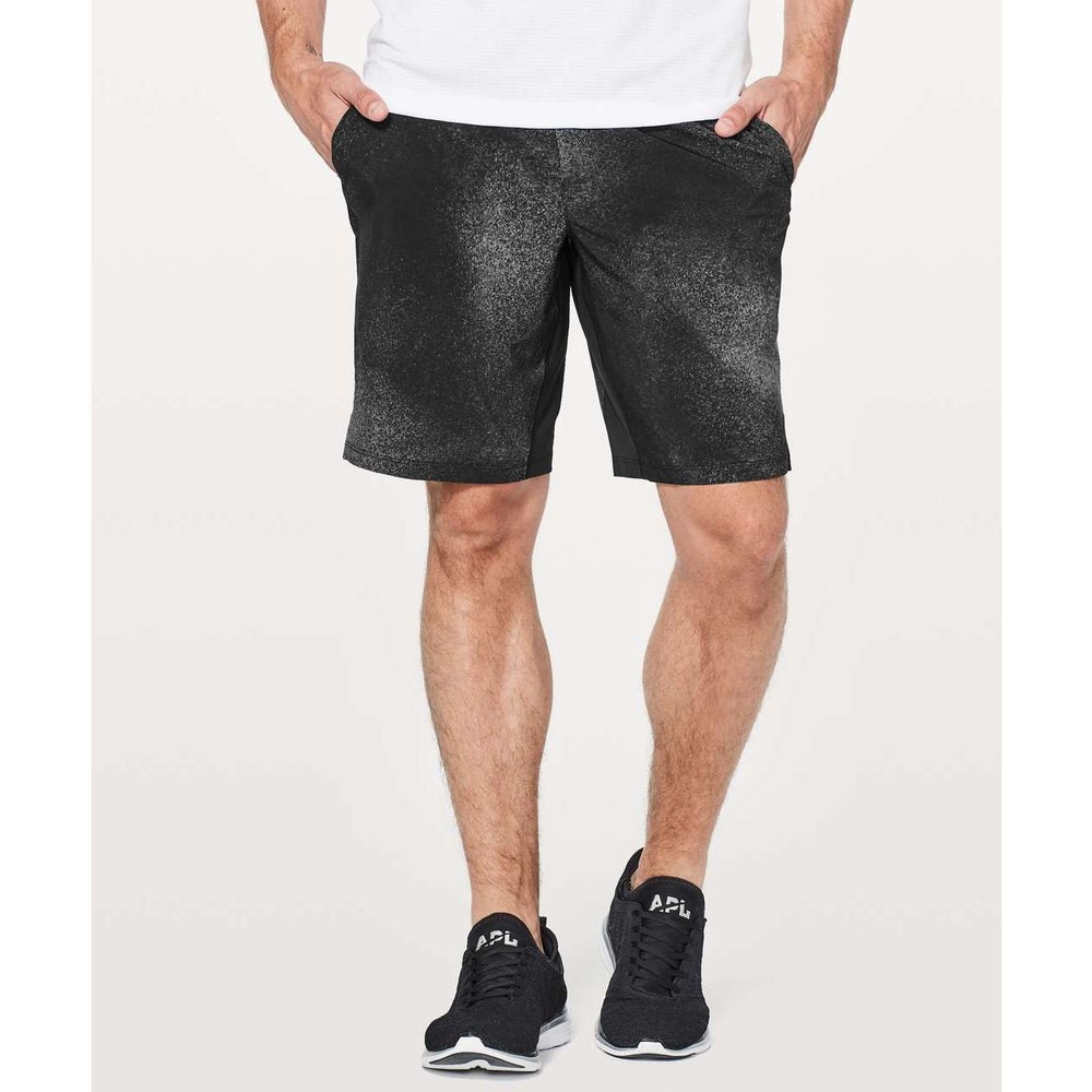 Lululemon T.H.E. Short Linerless 9" Updated Ocean Spray Ice Grey Black Sz XS